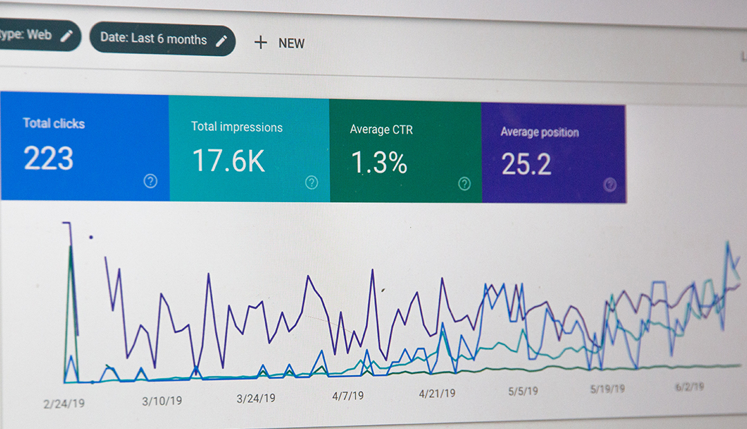 Google ads campaign statistics graph 